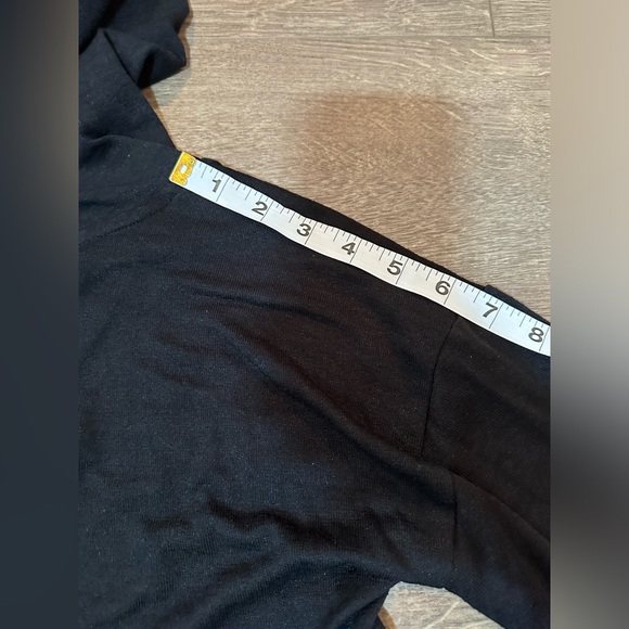 Banana Republic Luxespun Hoodie Women’s SM Black   V-Neck Pockets Soft Pullover - Picture 11 of 14